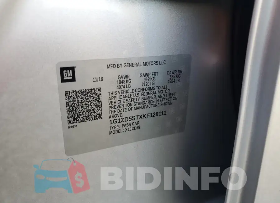 1G1ZD5STXKF128111 Photo# 12