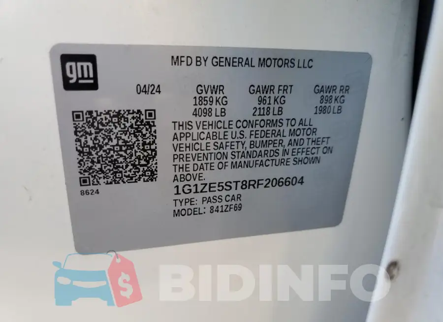 1G1ZE5ST8RF206604 Photo# 13