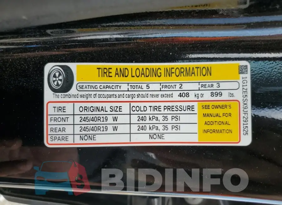 1G1ZE5SX9JF291525 Photo# 12