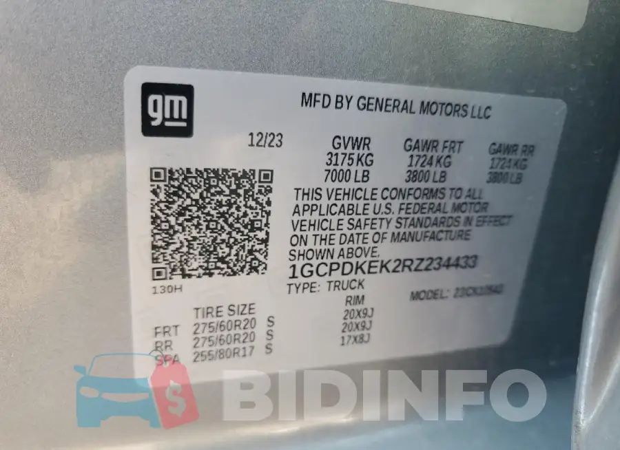 1GCPDKEK2RZ234433 Photo# 13