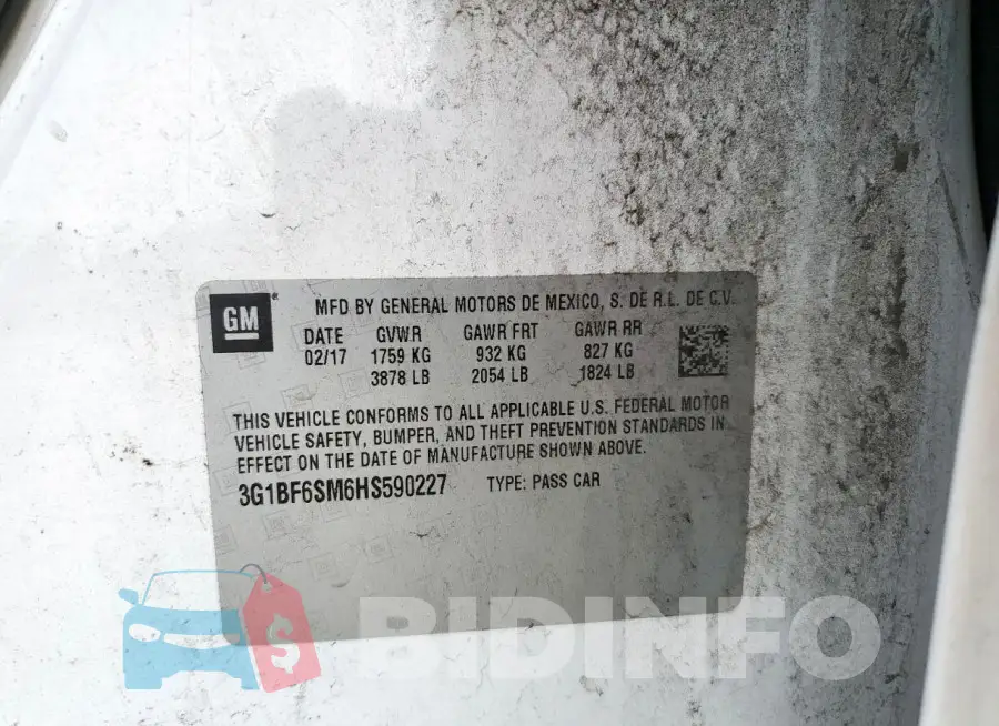 3G1BF6SM6HS590227 Photo# 14