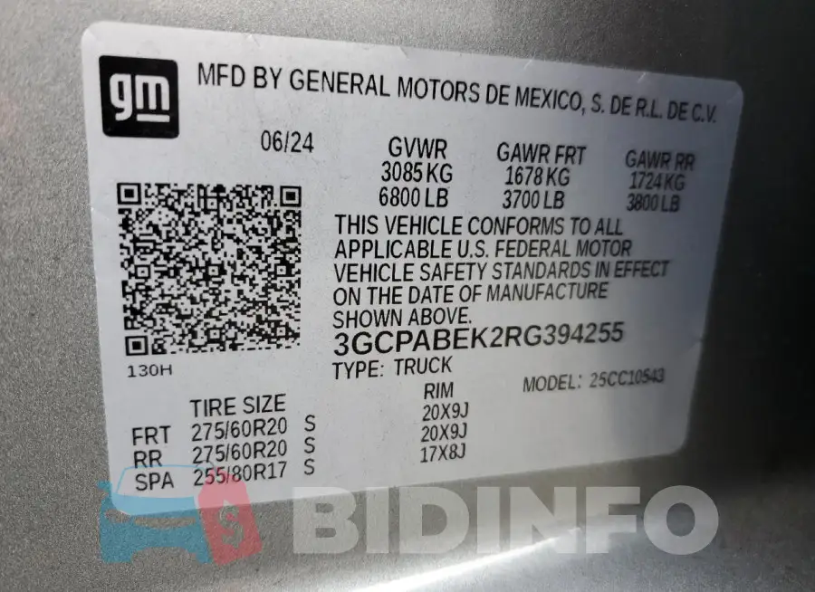 3GCPABEK2RG394255 Photo# 13