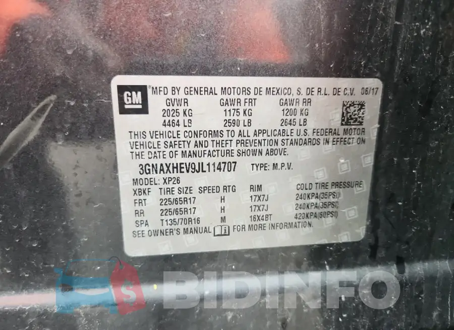 3GNAXHEV9JL114707 Photo# 13