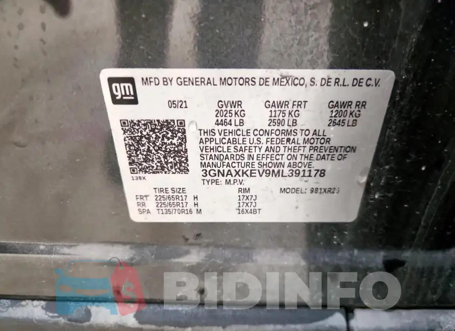 3GNAXKEV9ML391178 Photo# 13