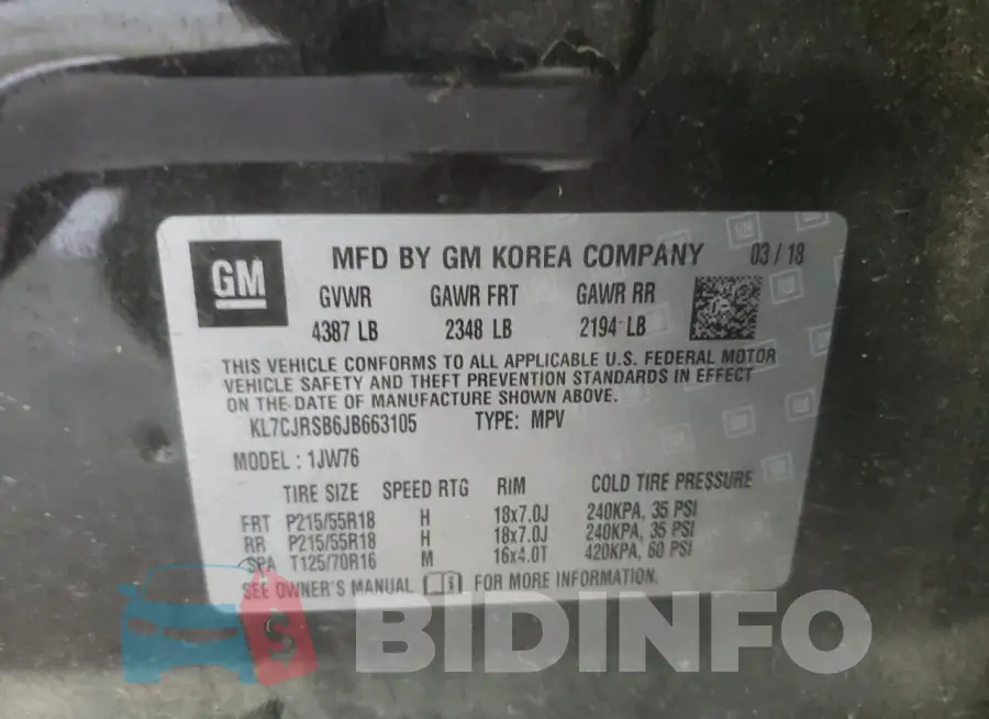 KL7CJRSB6JB663105 Photo# 14