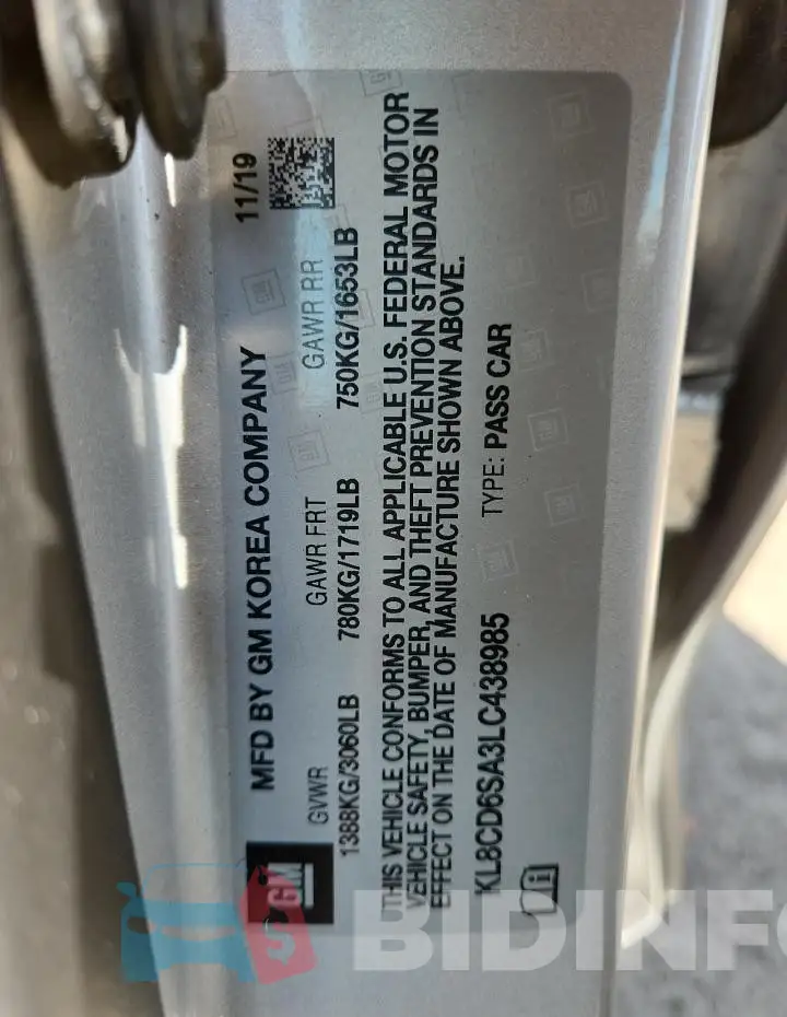 KL8CD6SA3LC438985 Photo# 12