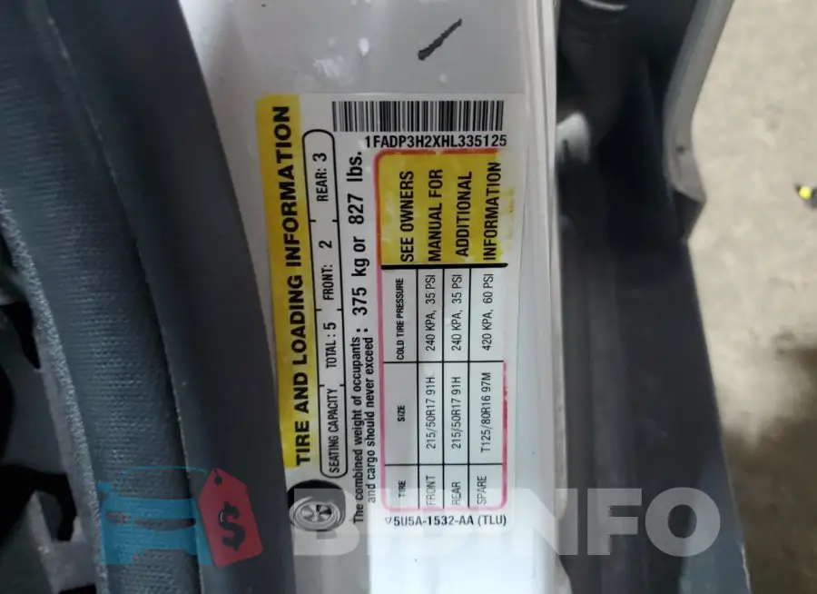 1FADP3H2XHL335125 Photo# 12