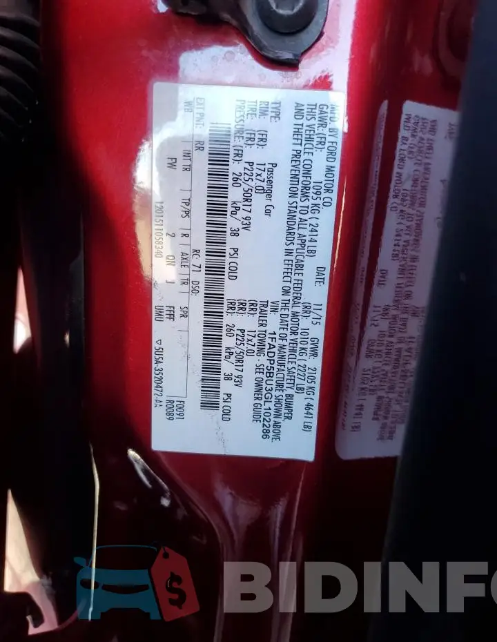 1FADP5BU3GL102286 Photo# 13