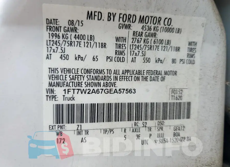 1FT7W2A67GEA57563 Photo# 13