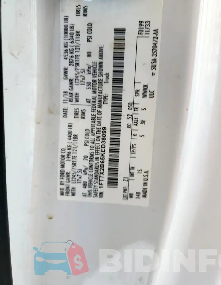 1FT7X2B65KED38099 Photo# 12