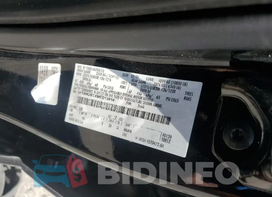 1FT8W2BTXMED13814 Photo# 12