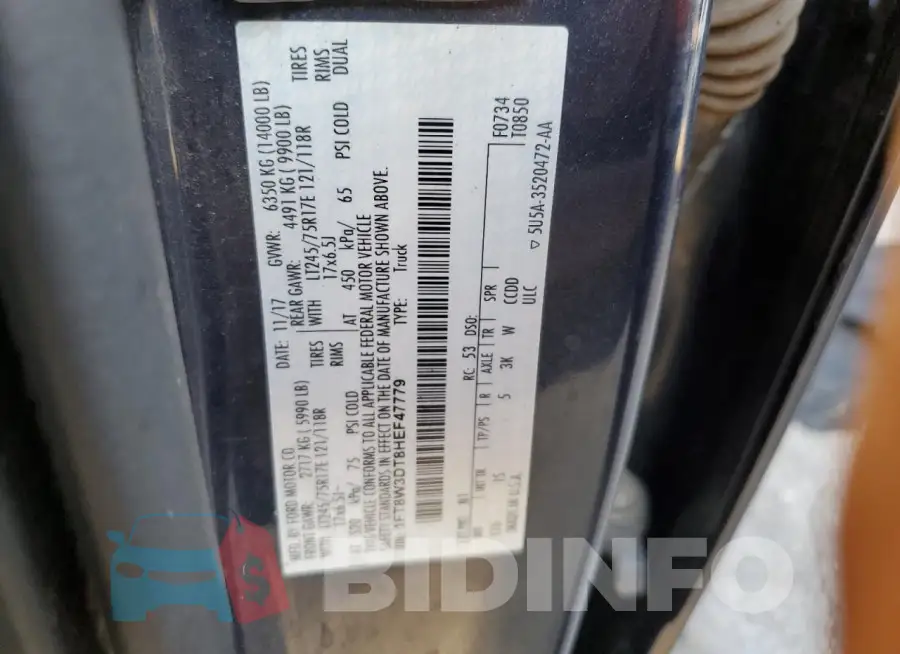 1FT8W3DT8HEF47779 Photo# 12