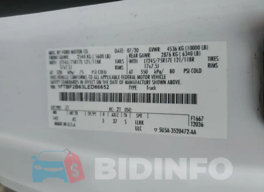 1FTBF2B63LED86652 Photo# 12