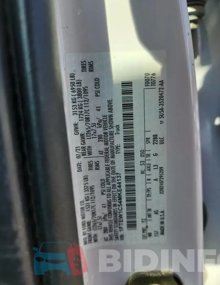 1FTEW1C54MKE44137 Photo# 12