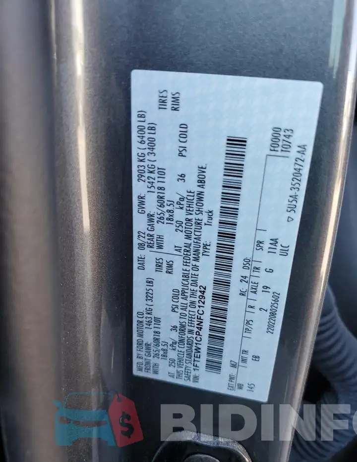 1FTEW1CP4NFC12942 Photo# 12
