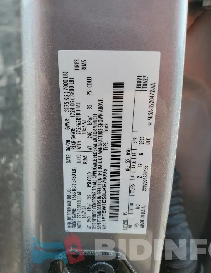 1FTEW1E58LKE79095 Photo# 12