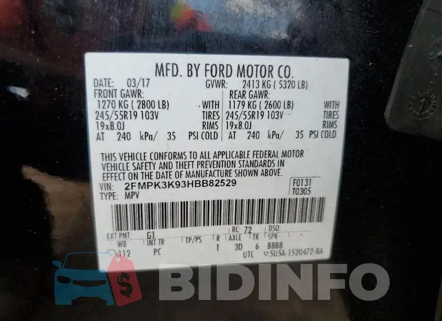 2FMPK3K93HBB82529 Photo# 13