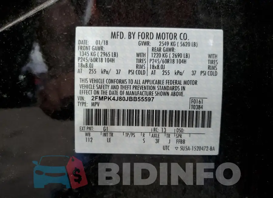 2FMPK4J80JBB55597 Photo# 13