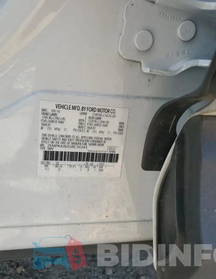 2FMPK4J82GBC56343 Photo# 12