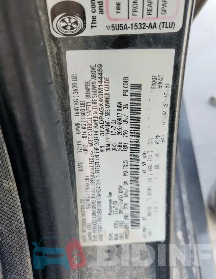 3FADP4GX4GM144459 Photo# 13