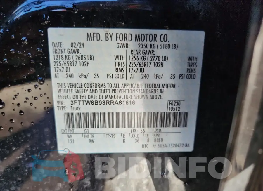 3FTTW8B98RRA61616 Photo# 13