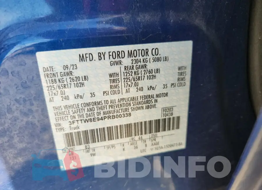 3FTTW8E94PRB00338 Photo# 12