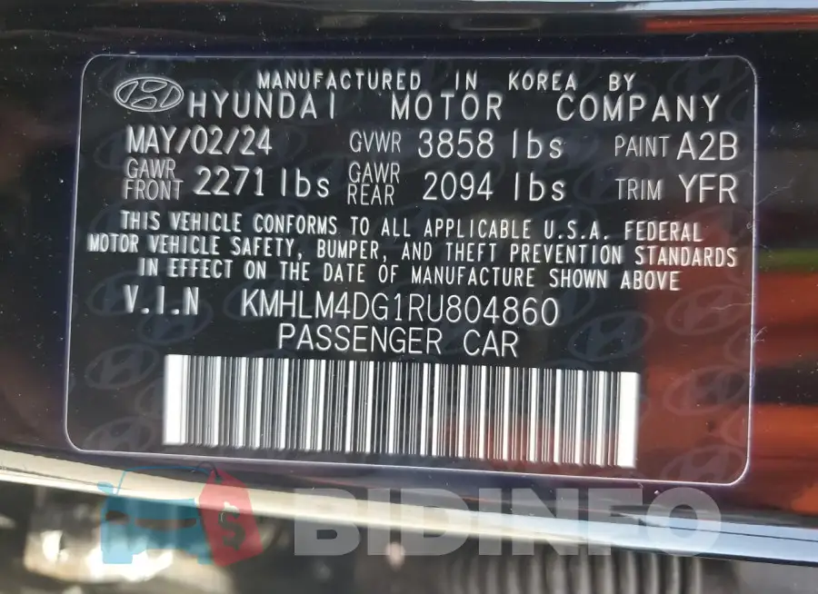 KMHLM4DG1RU804860 Photo# 12