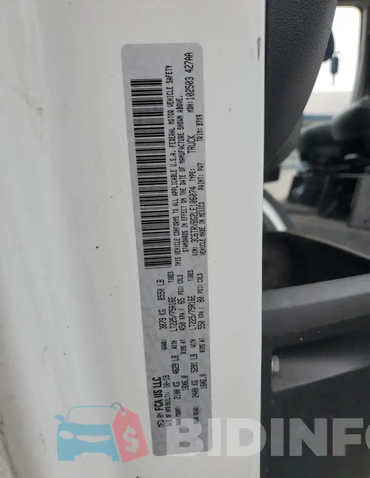 3C6TRVBG2LE106074 Photo# 13