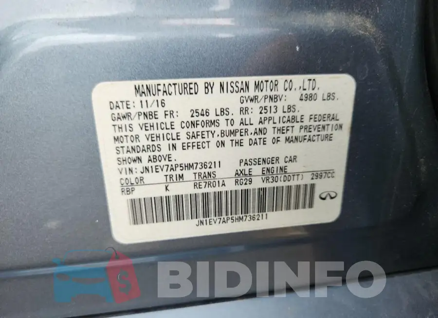 JN1EV7AP5HM736211 Photo# 12