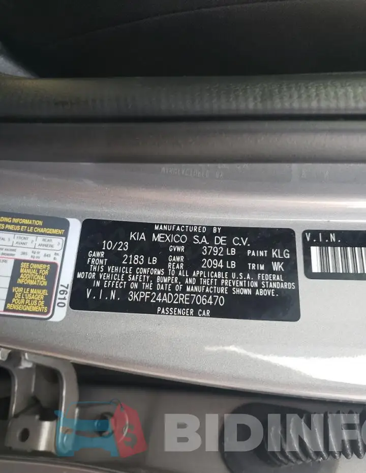 3KPF24AD2RE706470 Photo# 13