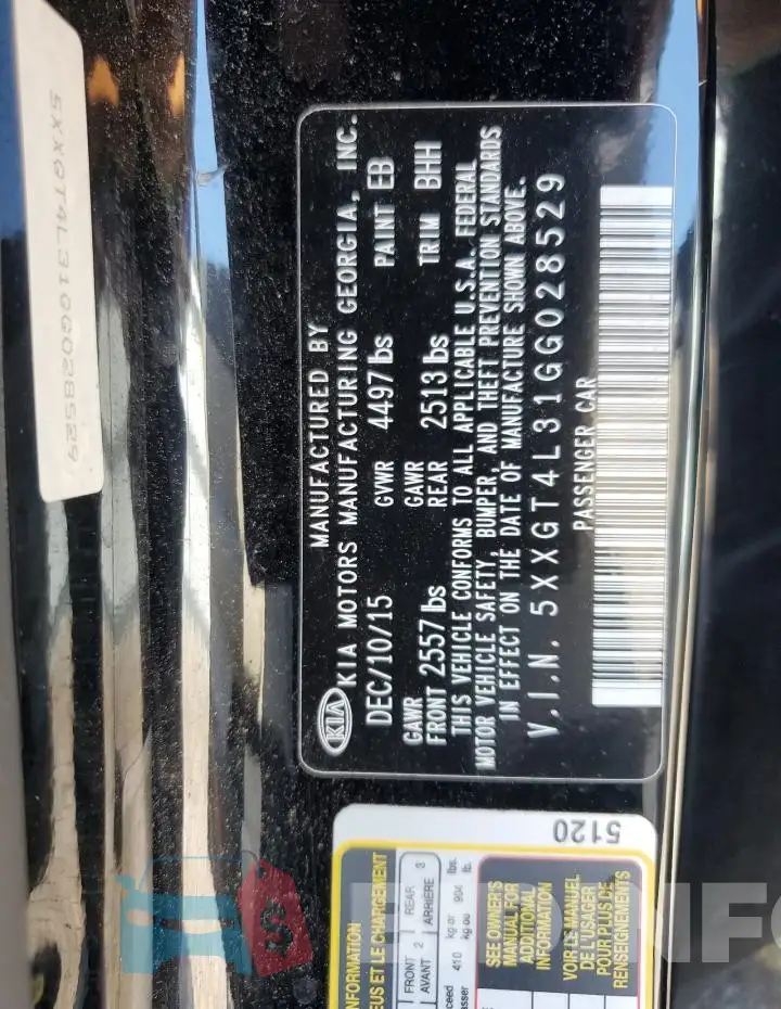 5XXGT4L31GG028529 Photo# 12