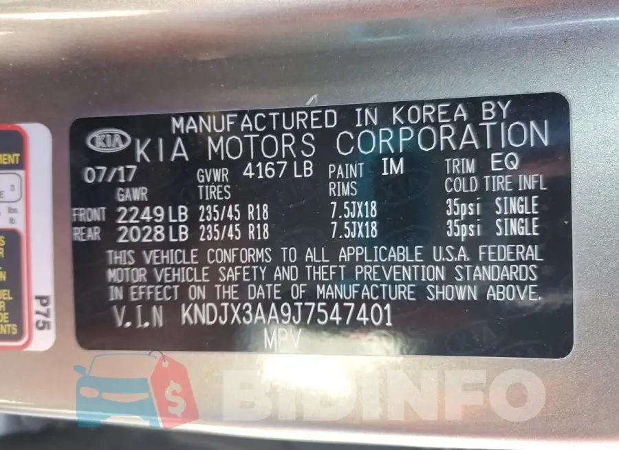 KNDJX3AA9J7547401 Photo# 13