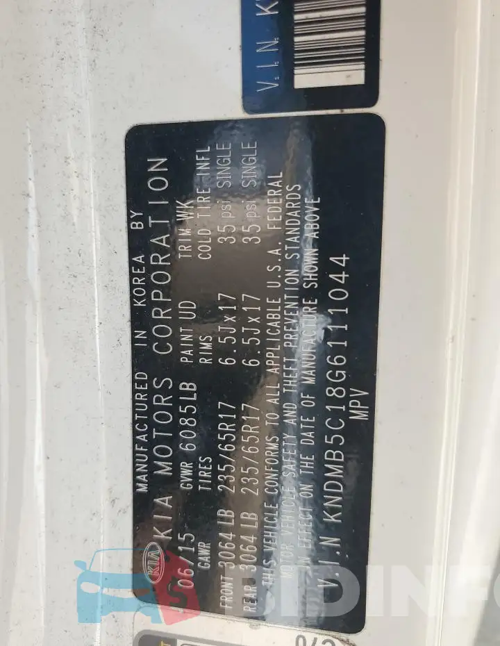 KNDMB5C18G6111044 Photo# 13