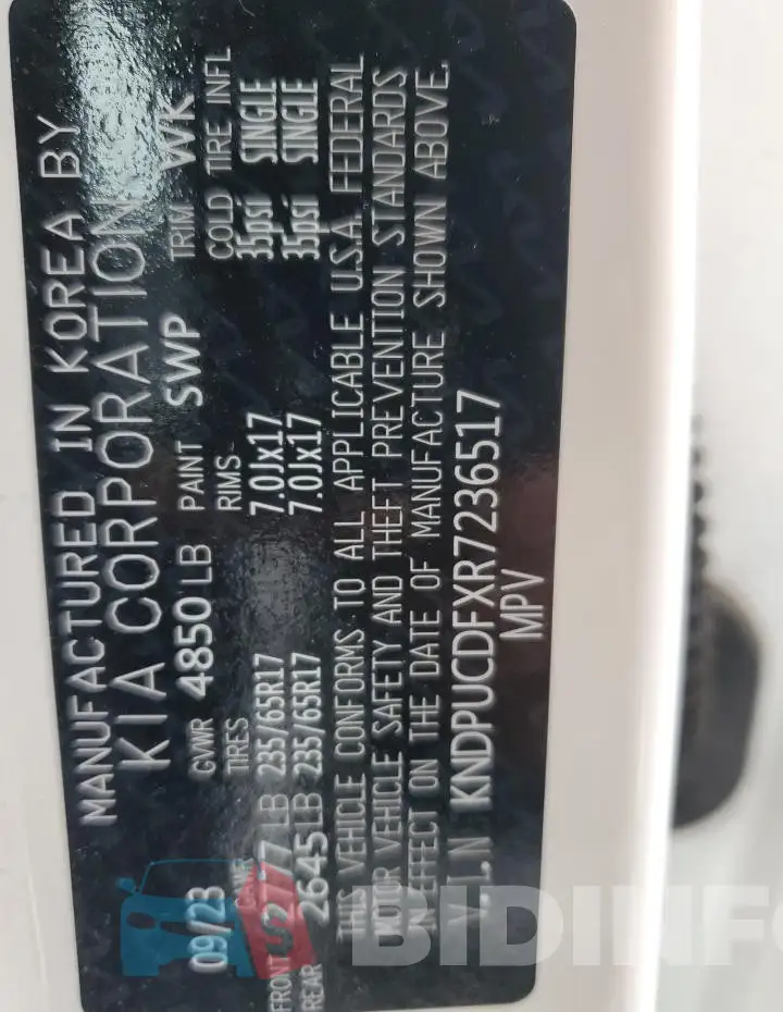 KNDPUCDFXR7236517 Photo# 14