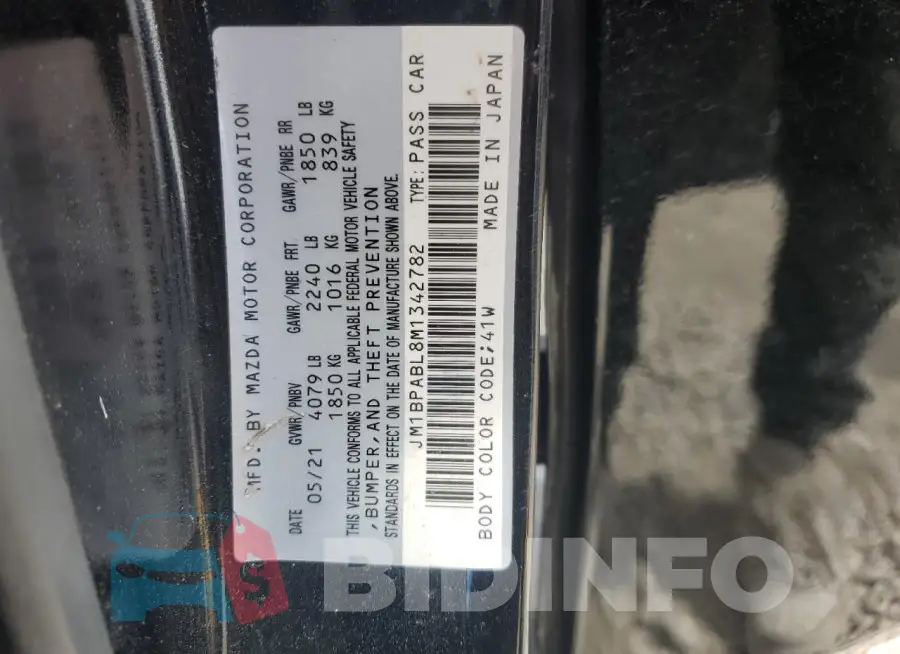 JM1BPABL8M1342782 Photo# 12