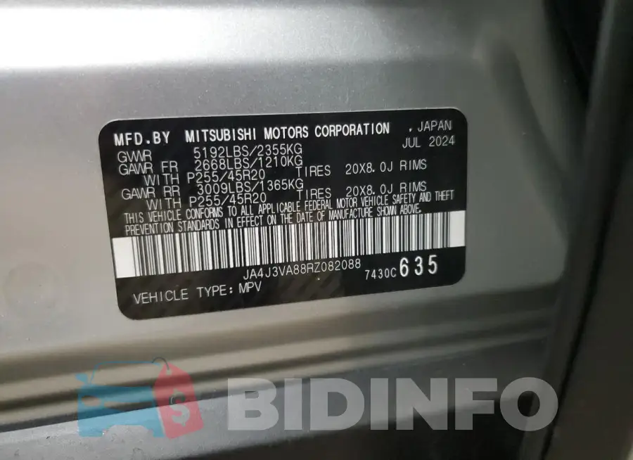 JA4J3VA88RZ082088 Photo# 14