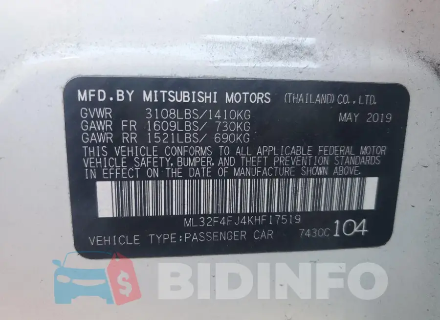 ML32F4FJ4KHF17519 Photo# 12