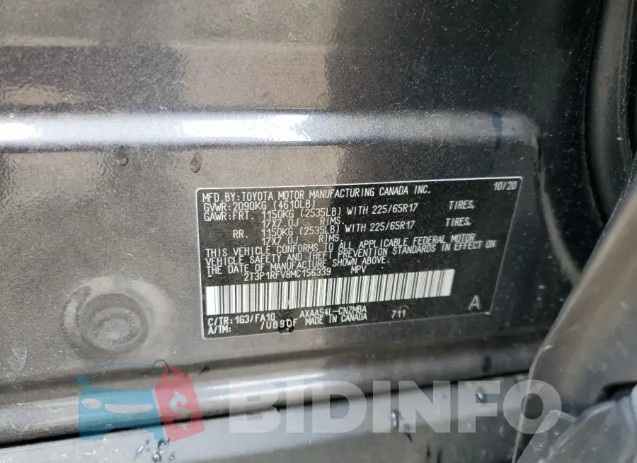 2T3P1RFV8MC156339 Photo# 13