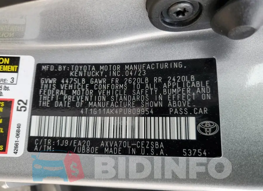 4T1G11AK4PU809954 Photo# 13