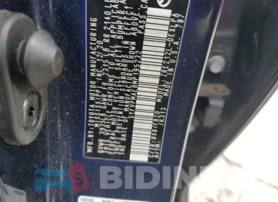 5YFVPMAE8MP195232 Photo# 13
