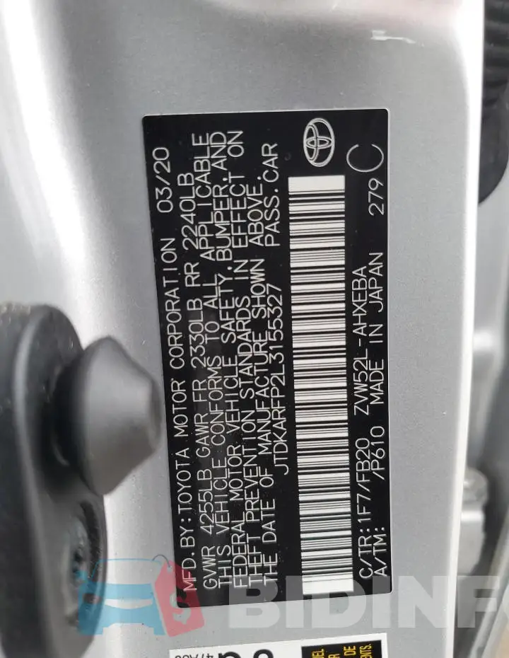 JTDKARFP2L3155327 Photo# 12