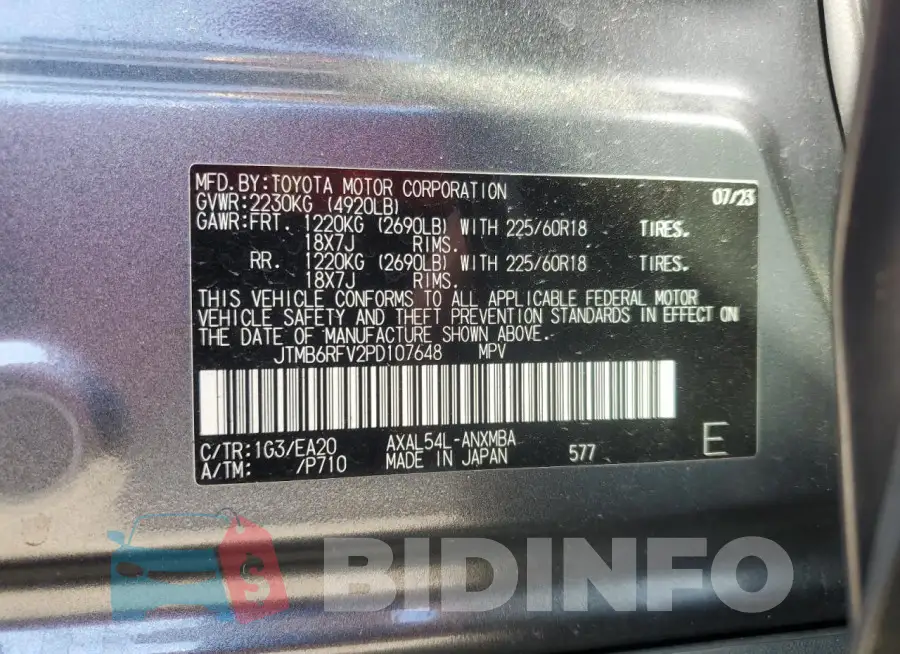 JTMB6RFV2PD107648 Photo# 13