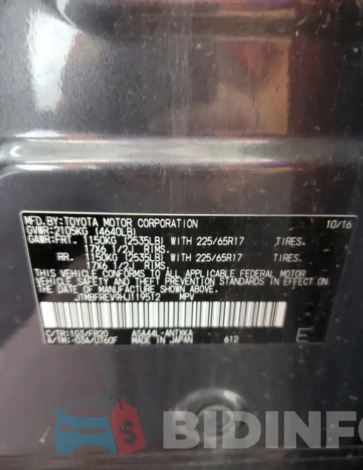 JTMBFREV9HJ119512 Photo# 14