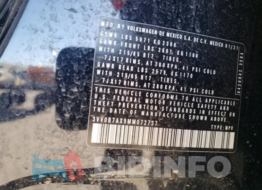 3VV0B7AX9MM072737 Photo# 12