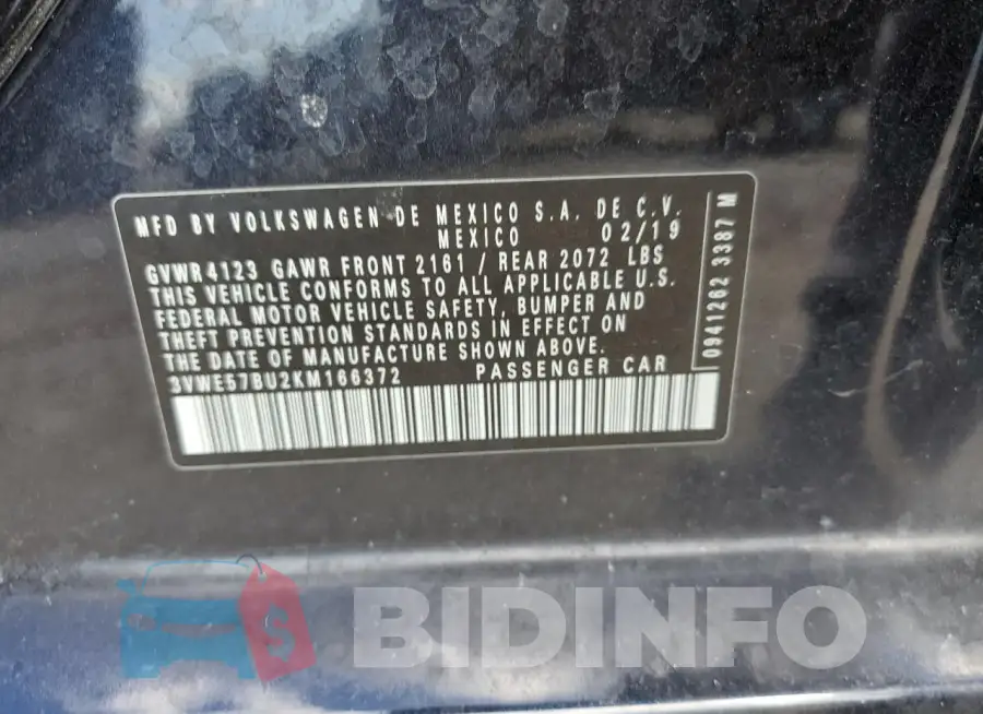 3VWE57BU2KM166372 Photo# 12