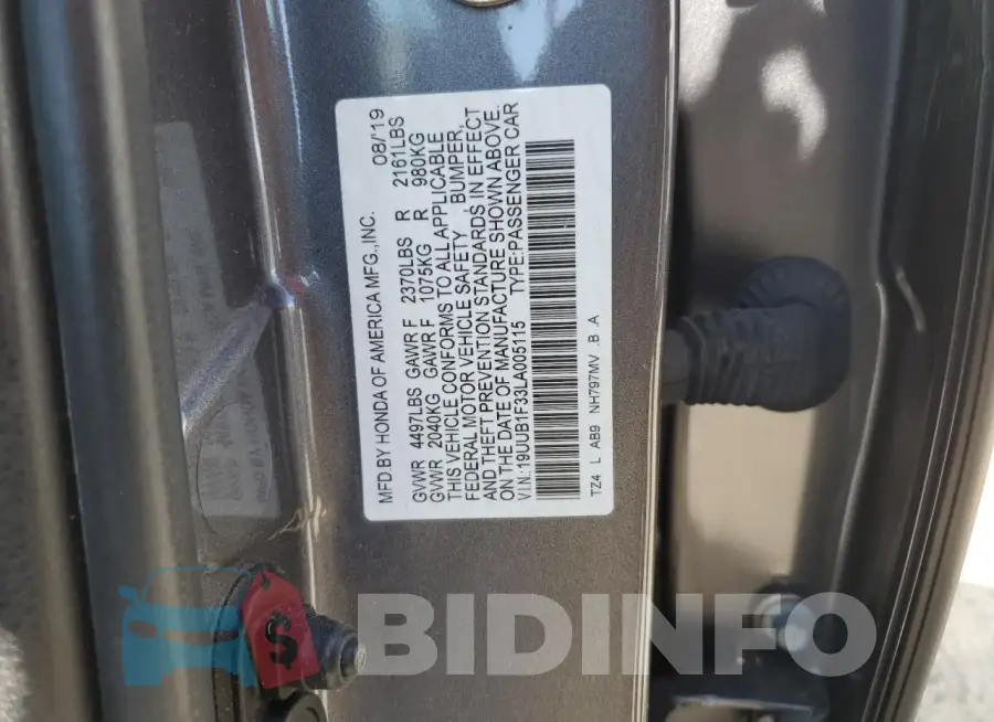 19UUB1F33LA005115 Photo# 12