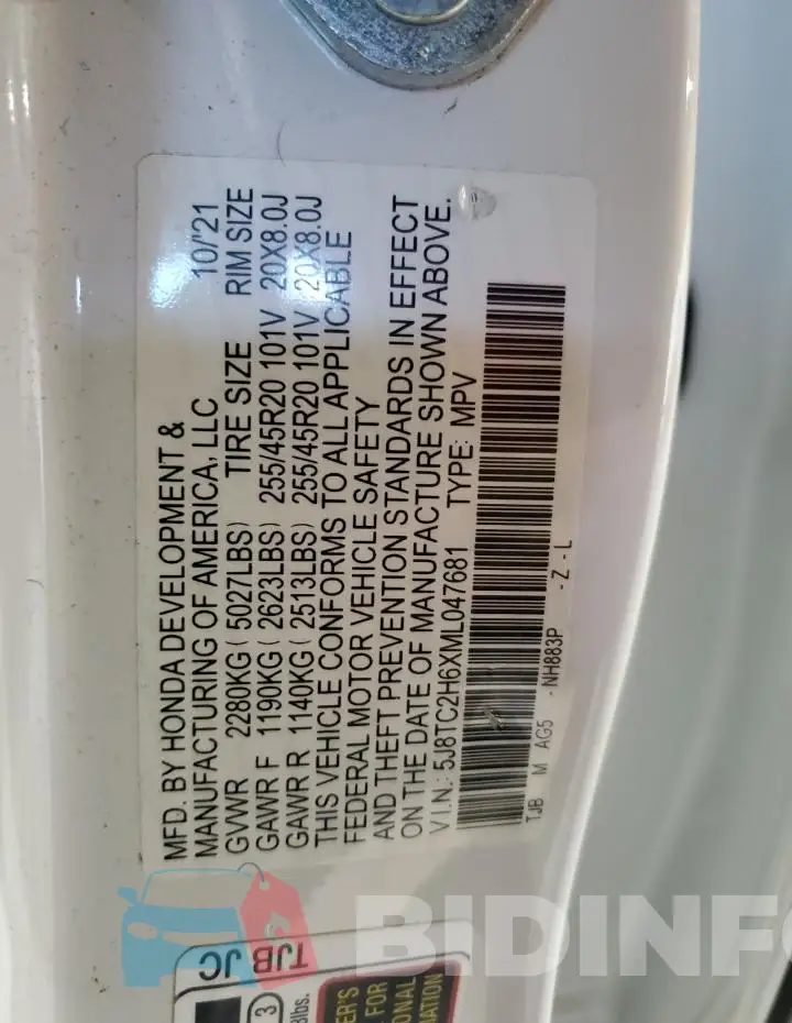 5J8TC2H6XML047681 Photo# 14