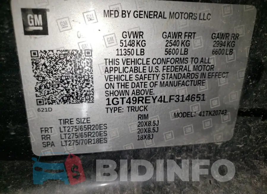 1GT49REY4LF314651 Photo# 12