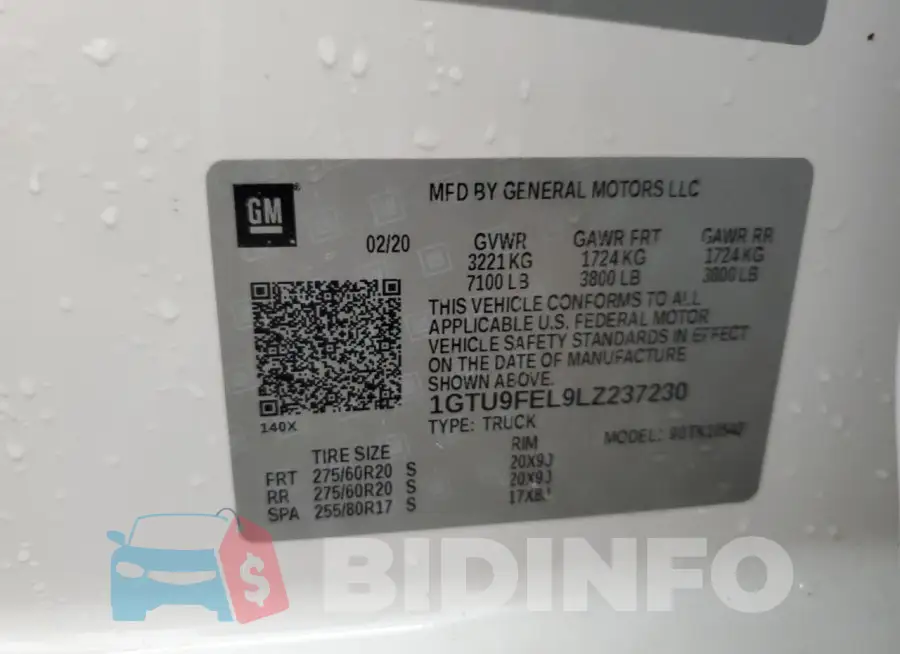 1GTU9FEL9LZ237230 Photo# 13