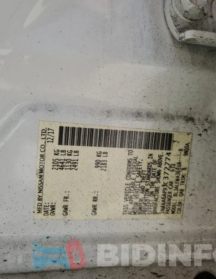 1N4AA6APXJC372774 Photo# 12
